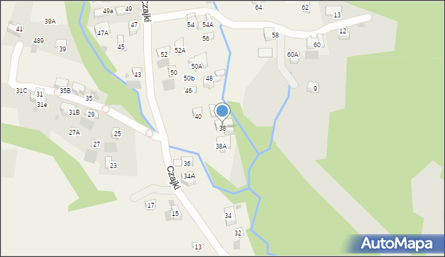 Kościelisko, Czajki, 38, mapa Kościelisko