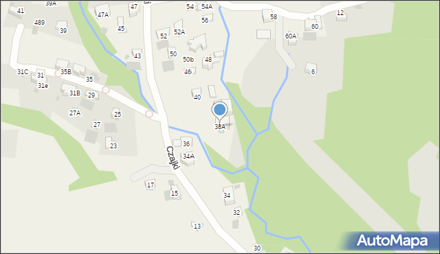 Kościelisko, Czajki, 38A, mapa Kościelisko