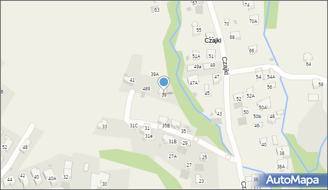 Kościelisko, Czajki, 39, mapa Kościelisko