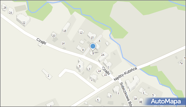 Kościelisko, Czajki, 4, mapa Kościelisko