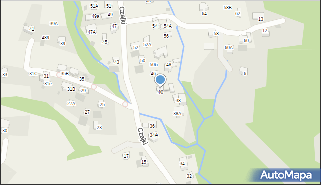 Kościelisko, Czajki, 40, mapa Kościelisko