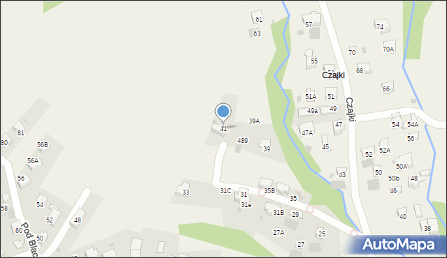 Kościelisko, Czajki, 41, mapa Kościelisko