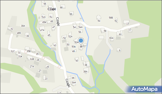 Kościelisko, Czajki, 48, mapa Kościelisko