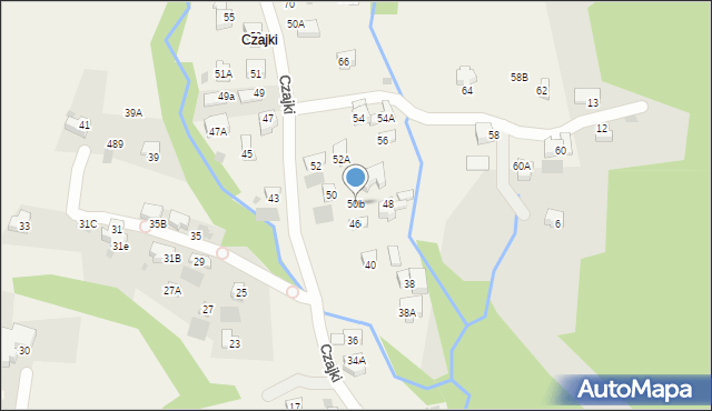 Kościelisko, Czajki, 50b, mapa Kościelisko