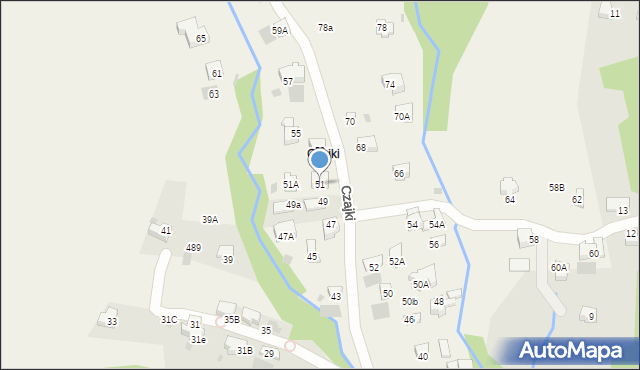 Kościelisko, Czajki, 51, mapa Kościelisko