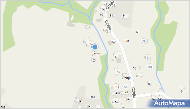 Kościelisko, Czajki, 61, mapa Kościelisko