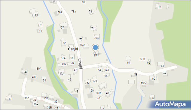 Kościelisko, Czajki, 66, mapa Kościelisko