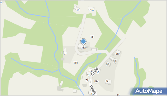 Kościelisko, Czajki, 75A, mapa Kościelisko