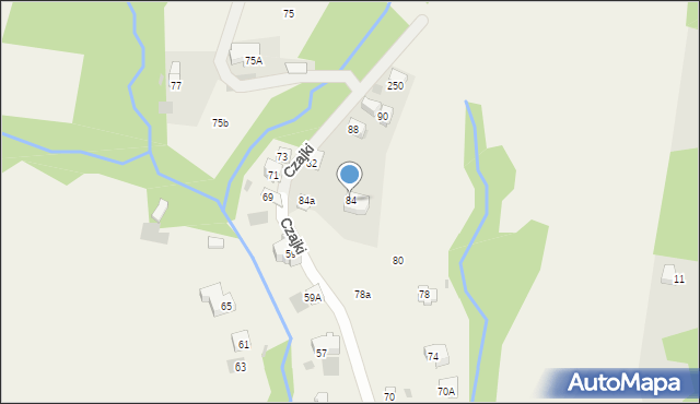 Kościelisko, Czajki, 84, mapa Kościelisko