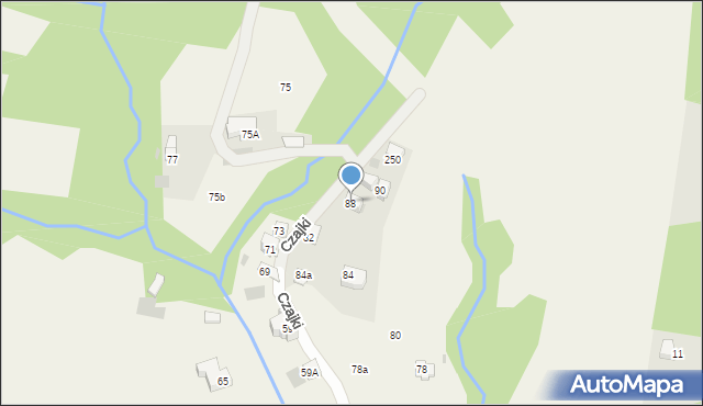 Kościelisko, Czajki, 88, mapa Kościelisko