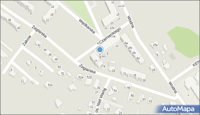 Kostrzyn nad Odrą, Czarnieckiego Stefana, hetm., 4, mapa Kostrzyn nad Odrą