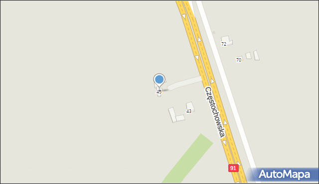 Koziegłowy, Częstochowska, 45, mapa Koziegłowy