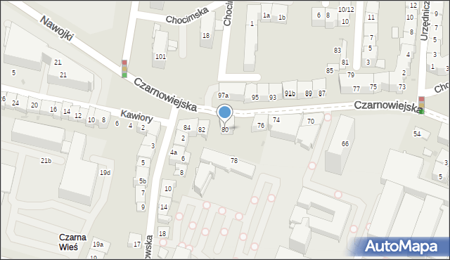 Kraków, Czarnowiejska, 80, mapa Krakowa