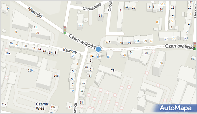 Kraków, Czarnowiejska, 82, mapa Krakowa