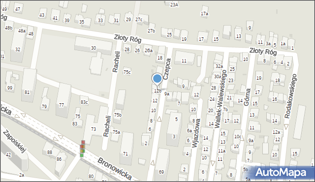 Kraków, Czepca Błażeja, 12b, mapa Krakowa