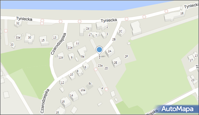 Kraków, Czarodziejska, 2, mapa Krakowa