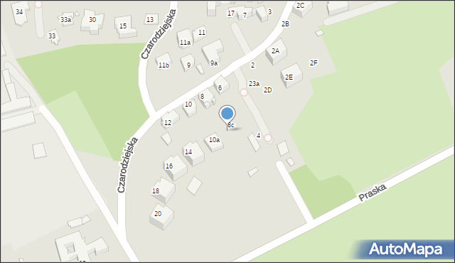 Kraków, Czarodziejska, 8d, mapa Krakowa