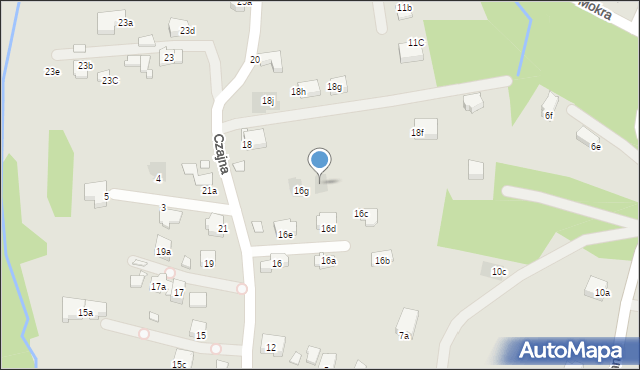 Kraków, Czajna, 16h, mapa Krakowa