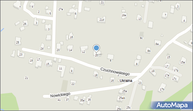 Kraków, Czuchnowskiego Mariana, 10, mapa Krakowa