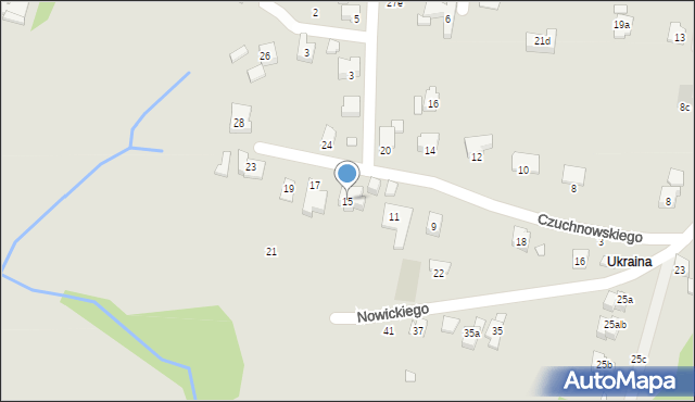 Kraków, Czuchnowskiego Mariana, 15, mapa Krakowa