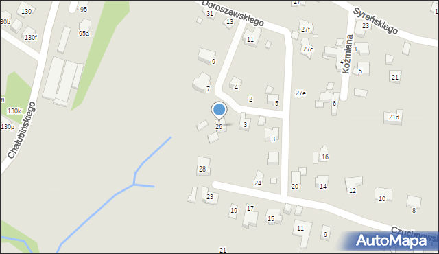Kraków, Czuchnowskiego Mariana, 26, mapa Krakowa