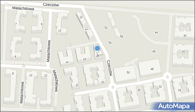 Kraków, Czeczów Henryka i Karola, 18, mapa Krakowa