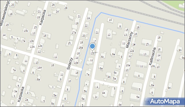 Kraków, Czechowicza Szymona, 13, mapa Krakowa