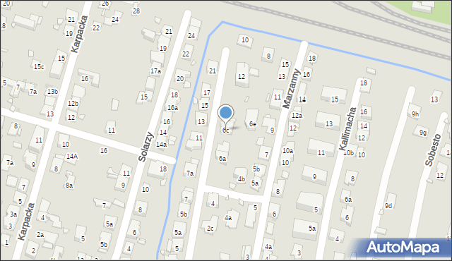 Kraków, Czechowicza Szymona, 6c, mapa Krakowa