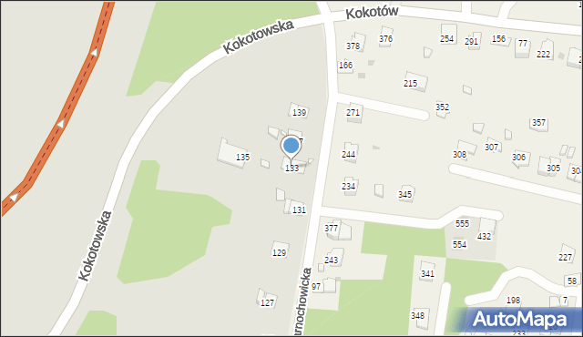 Kraków, Czarnochowicka, 133, mapa Krakowa