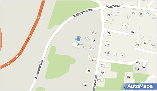 Kraków, Czarnochowicka, 135, mapa Krakowa