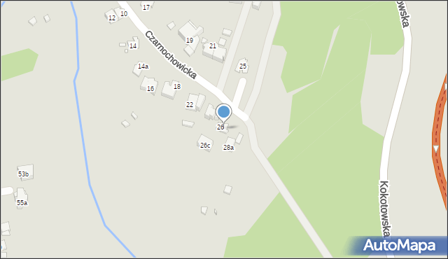 Kraków, Czarnochowicka, 28, mapa Krakowa