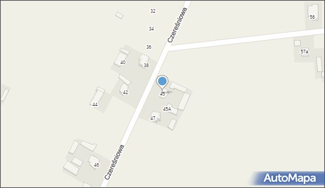 Krępiec, Czereśniowa, 45, mapa Krępiec