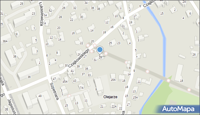 Krosno, Czajkowskiego Feliksa, 29, mapa Krosna