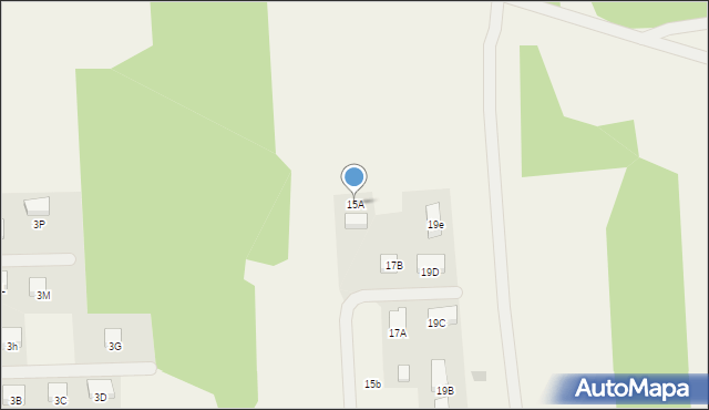 Krubin, Czerwienna, 15A, mapa Krubin