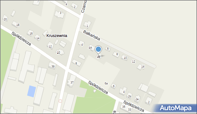 Kruszewnia, Czarnoleska, 4B, mapa Kruszewnia