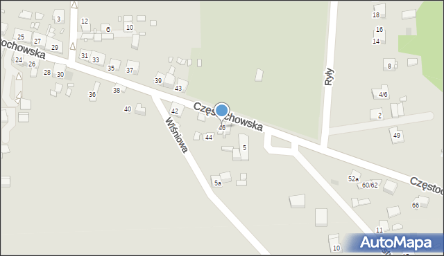 Krzepice, Częstochowska, 46, mapa Krzepice