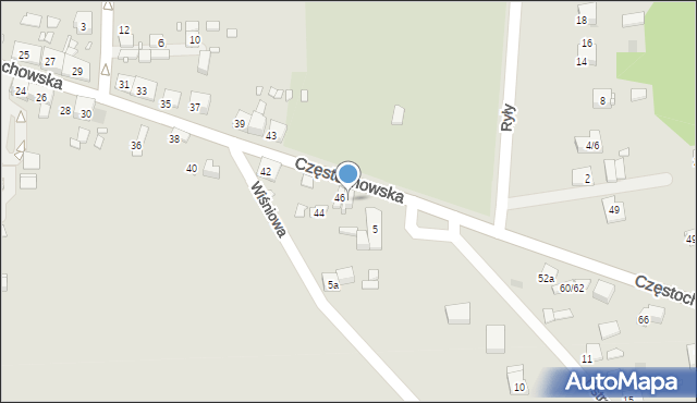 Krzepice, Częstochowska, 50, mapa Krzepice