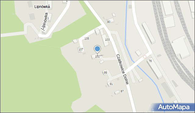 Krzeszowice, Czatkowice Dolne, 101, mapa Krzeszowice
