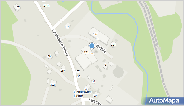 Krzeszowice, Czatkowice Dolne, 52, mapa Krzeszowice