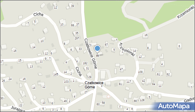 Krzeszowice, Czatkowice Górne, 66, mapa Krzeszowice