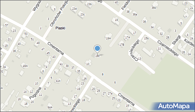 Kutno, Czarnieckiego Stefana, hetm., 19c, mapa Kutno