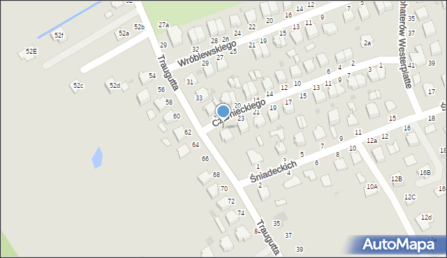 Łańcut, Czarnieckiego Stefana, hetm., 25, mapa Łańcut