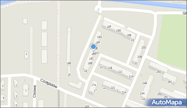 Lębork, Czołgistów, 18D, mapa Lębork