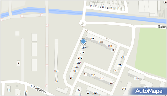 Lębork, Czołgistów, 18G, mapa Lębork