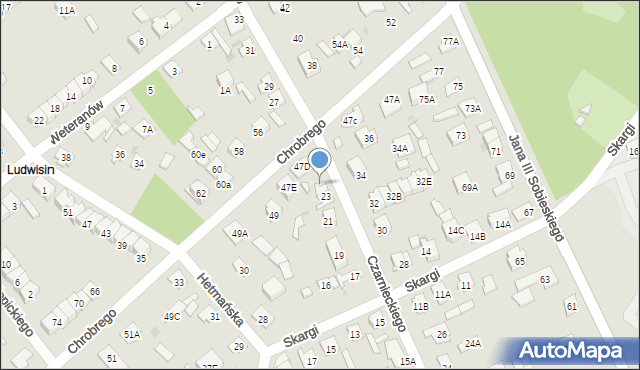 Legionowo, Czarnieckiego Stefana, hetm., 23A, mapa Legionowo