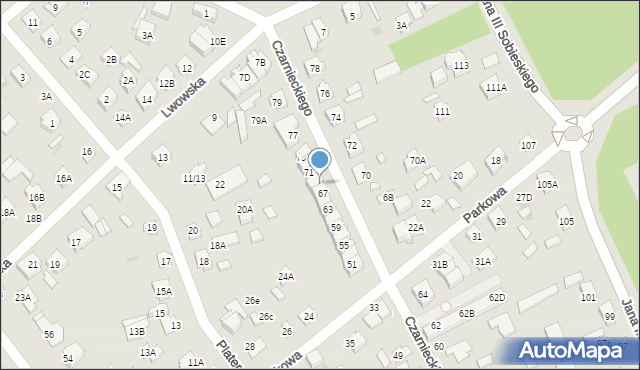 Legionowo, Czarnieckiego Stefana, hetm., 69, mapa Legionowo