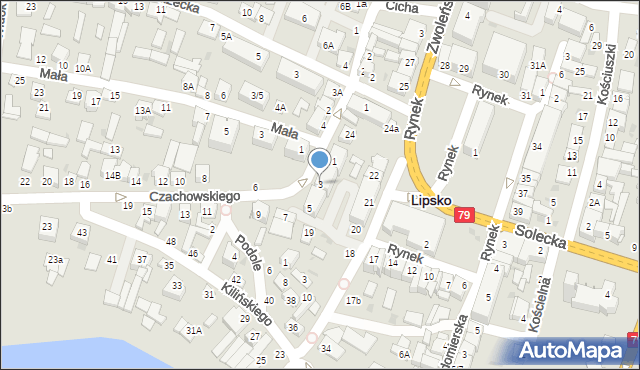 Lipsko, Czachowskiego Dionizego, płk., 3, mapa Lipsko