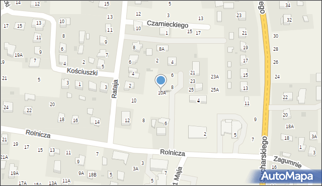 Lisia Góra, Czarnieckiego Stefana, hetm., 10A, mapa Lisia Góra