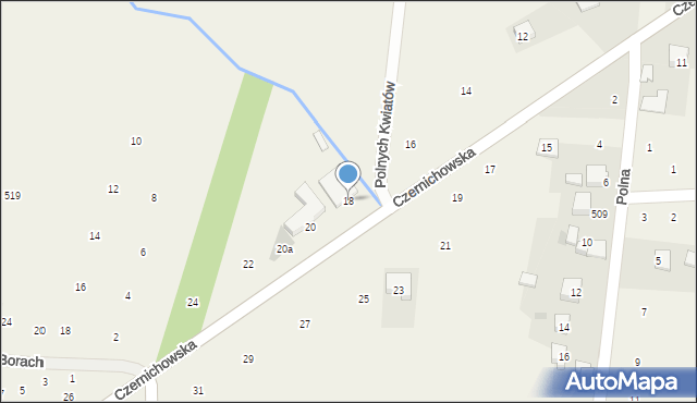 Liszki, Czernichowska, 18, mapa Liszki