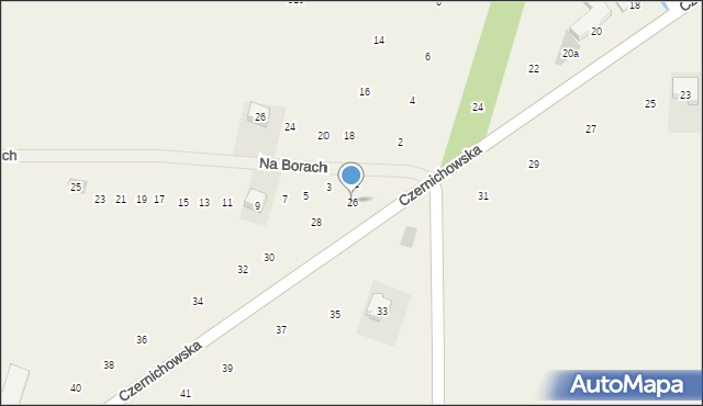 Liszki, Czernichowska, 26, mapa Liszki